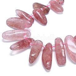 Synthetic Strawberry Quartz Beads Strands&nbsp;G-G106-J06-01