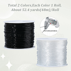 2Rolls 2 Colors Round Crystal Elastic Stretch Thread&nbsp;EW-PA0001-01B