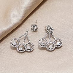 Chic and Stylish Flat Round Alloy Stud Earrings&nbsp;DS9375