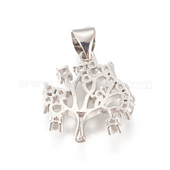 Brass Micro Pave Cubic Zirconia Pendants&nbsp;ZIRC-L078-047P-NR