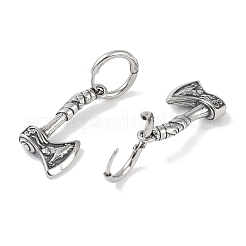 316 Surgical Stainless Steel Axe Hoop Earrings for Women&nbsp;EJEW-P274-16A-AS