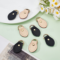8Pcs 4 Colors Cowhide Zipper Heads&nbsp;PURS-CL0001-01C