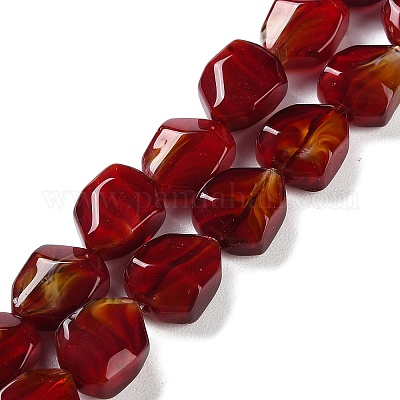 Handmade Gold Sand Lampwork Beads Strands&nbsp;LAMP-U001-01D-1