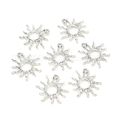Tibetan Style Alloy Sun Pendants&nbsp;X-TIBEP-M020-09AS-1