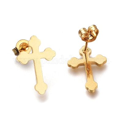 304 Stainless Steel Stud Earrings&nbsp;EJEW-H100-05G-1