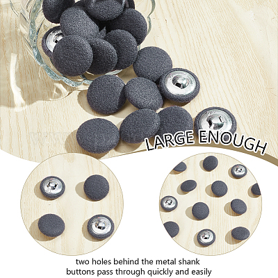 20Pcs Cloth with Aluminum Base Buttons&nbsp;BUTT-NB0001-77C-1