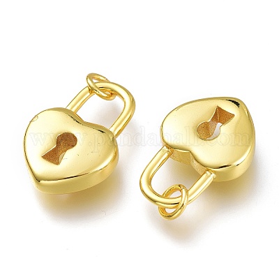 Brass Padlock Pendants&nbsp;KK-P189-01G-1
