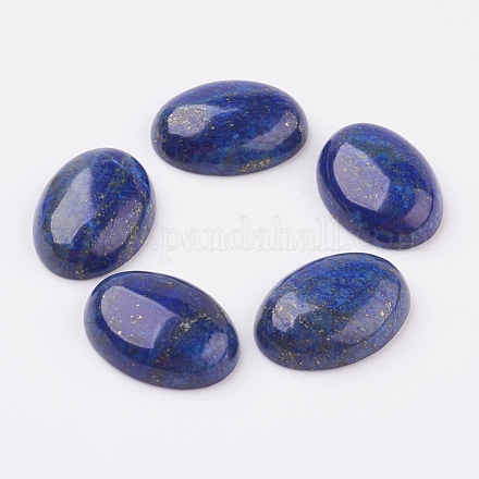Natural Lapis Lazuli Flat Back Cabochons&nbsp;G-G741-13x18mm-15-1