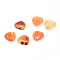 Dyed Natural Red Agate Cabochons, Heart, 15x18x6mm