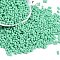 Baking Paint Glass Seed Beads, Round Hole, Peanut, Aquamarine, 3.5x6x3.5mm, Hole: 0.9mm, about 3750pcs/pound