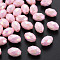 Opaque Acrylic Beads, Dyed, AB Color, Faceted, Oval, Pink, 12x8mm, Hole: 2.5mm, about 1120pcs/500g