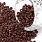 8/0 Glass Seed Beads, Opaque Colours Seed, Small Craft Beads for DIY Jewelry Making, Round, Coconut Brown, 3mm, Hole:1mm, about 666pcs/30g