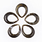 Acrylic Pendants, Imitation Gemstone Style, Teardrop, Coffee, 53x43.5x8mm, Hole: 26x36mm, about 73pcs/500g