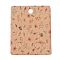 Paper Jewelry Display Cards, for Hanging Earring Display, Rectangle with Leaf, BurlyWood, 50x40x0.3mm, Hole: 5.3mm