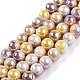 Electroplated Glass Beads Strands&nbsp;GLAA-C023-01K-1