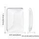 Transparent Rectangle Glass Cabochons&nbsp;GGLA-R025-33x23-6
