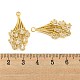 Brass Micro Pave Clear Cubic Zirconia Pendants&nbsp;KK-P263-10G-3