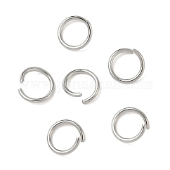 304 Stainless Steel Open Jump Rings, Round, Stainless Steel Color, 10x1mm, 18 Gauge, Inner Diameter: 7.7mm