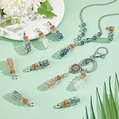 20Pcs Large Hole Alloy Glass Bottles European Dangle Charms&nbsp;FIND-PH0020-42