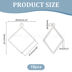 16Pcs 304 Stainless Steel Open Back Bezel Pendants&nbsp;FIND-UN0002-90B