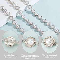 Brass Rhinestone Cup Chain&nbsp;CHC-FG0001-03