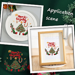 Christmas DIY Embroidery Starter Kits for Beginners&nbsp;AJEW-WH20816-026
