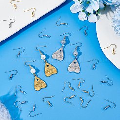 300Pcs 2 Style 304 Stainless Steel Earring Hooks&nbsp;STAS-SP0001-39