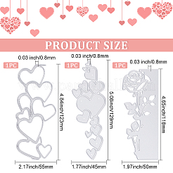 3pcs 3 styles Carbon Steel Cutting Dies DIY Templates&nbsp;DIY-GF0006-31