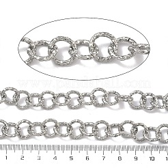 304 Stainless Steel Textured Ring Link Chains&nbsp;CHS-B040-02P-02