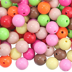 120Pcs 8 Colors Opaque Acrylic Beads&nbsp;MACR-PA0001-10