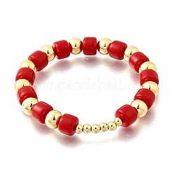 ABS Imitation Pearl Round Beads Stretch Bracelets for Women&nbsp;BJEW-D317-12C-G