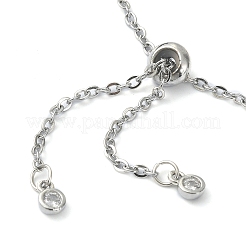Natural Rose Quartz Bullet Link Slider Bracelets&nbsp;BJEW-JB09901-02