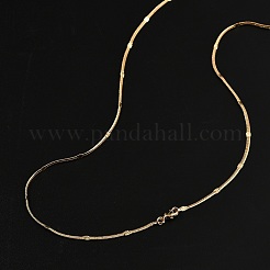 2.5mm Rack Plating Brass Herringbone Chain Necklaces for Women Men&nbsp;MAK-L044-19G