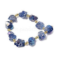 Electroplated Raw Rough Natural Amethyst Beads Strands&nbsp;G-Z131-J02-09
