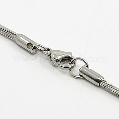 Tarnish Resistant Men Square Snake Chains Necklace&nbsp;LS-NJEW-F027-19