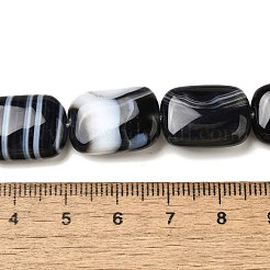 Natural Striped Agate/Banded Agate Beads Strands&nbsp;G-B137-B01-01B