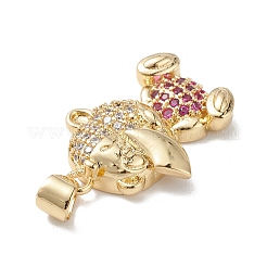 Brass Micro Pave Cubic Zirconia Pendants&nbsp;KK-M240-13