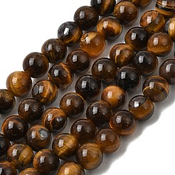 Natural Tiger Eye Round Beads Strands&nbsp;X-G-S177-6mm