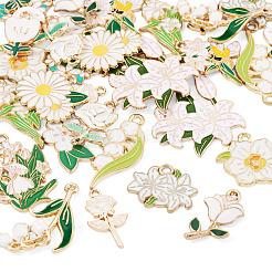 32Pcs 16 Styles Alloy Enamel Pendants&nbsp;ENAM-TA0004-10