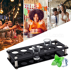 12-Hole Acrylic Beer Cup Holder&nbsp;ODIS-WH0099-10B-01