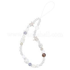 Alloy Acrylic Imitation Pearl Phone Hand Strap Chains&nbsp;HJEW-WH20019-18