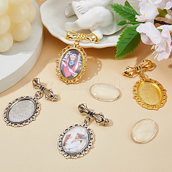 12Pcs 2 Colors Brass Brooche Settings&nbsp;JEWB-FH00048