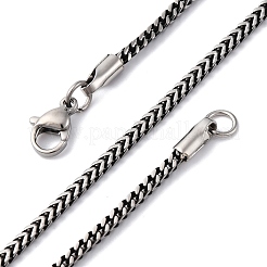 2MM 304 Stainless Steel Wheat Chain Necklaces&nbsp;NJEW-Q013-16A