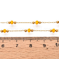 Handmade Seed Beads Round Link Chains&nbsp;CHS-T006-32G
