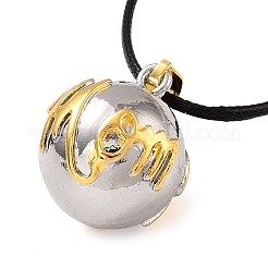 Mother's Day Alloy Bola Pregnancy Pendant Necklaces&nbsp;NJEW-NH0001-01