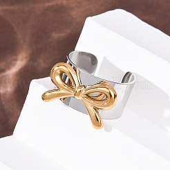 304 Stainless Steel Cuff Open Rings&nbsp;RJEW-H266-01GP-02