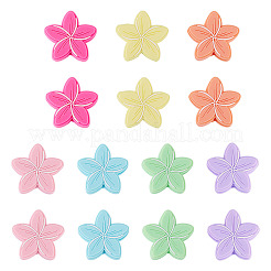 14Pcs 7 Colors Flower Food Grade Eco-Friendly Silicone Focal Beads&nbsp;SIL-TA0003-14