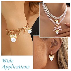 6Pcs 3 Styles Brass Plastic Pearl Pendants&nbsp;KK-CJ0005-53