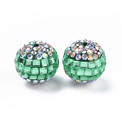 Polymer Clay Rhinestone Beads&nbsp;RB-L029-04