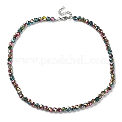 Sparkling Glass Beaded Necklace with 304 Stainless Steel Clasps&nbsp;NJEW-JN04401